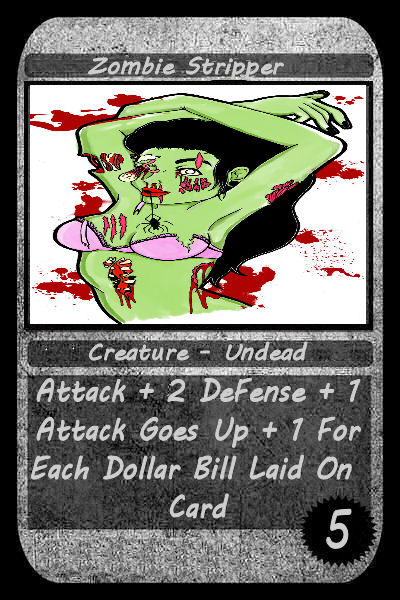 zombie stripper card